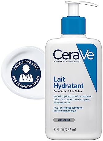 Lotion hydratante CeraVe pour peaux sèches à très sèches &#8211; Une solution d&#39;hydratation 24 heures avec de l&#39;acide hyaluronique &#8211; Avis